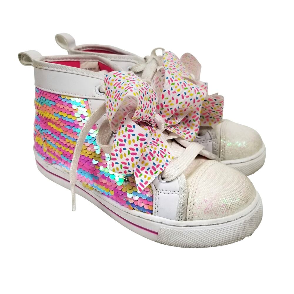 JoJo Siwa Girl's Sequin Hi Top Sneakers Size 2